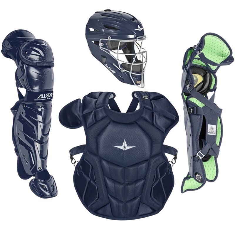 Catch Kit All Star CKCC912S7XS Solid Catcher's Kit 9-12 Yrs Youth Navy