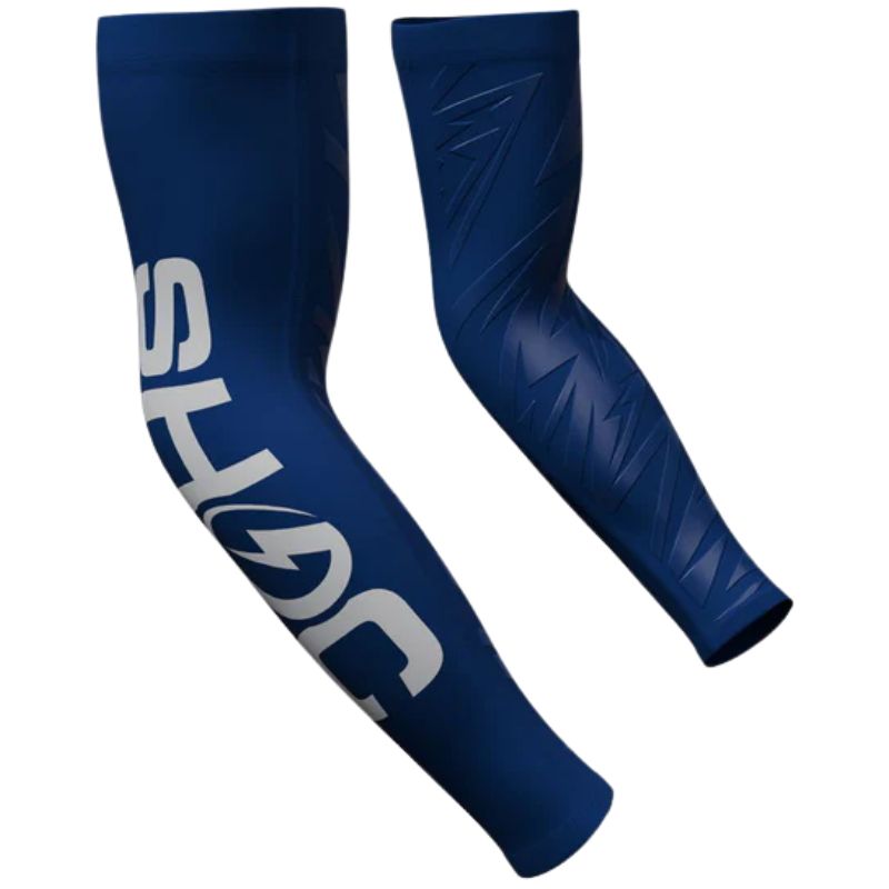 SHOC Super Grip Compression Arm Sleeve (Big Logo) L/XL Navy